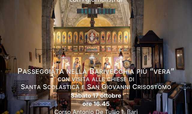 Passeggiata nella Bari Vecchia ''più vera'' e visita alle chiese di Santa Scolastica e San Giovanni Crisostomo